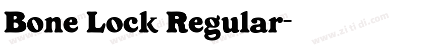 Bone Lock Regular字体转换